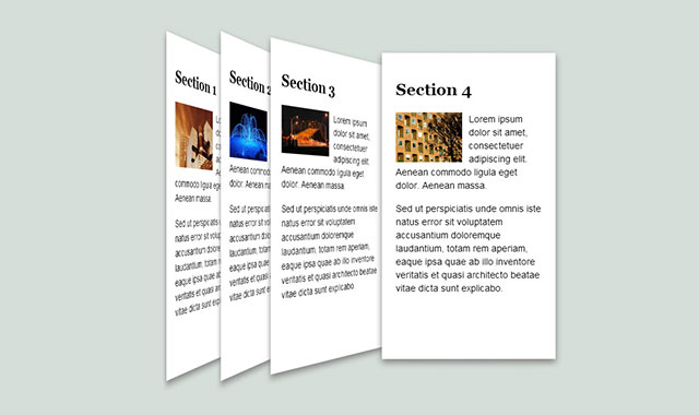 html5和css3炫酷3D手风琴效果