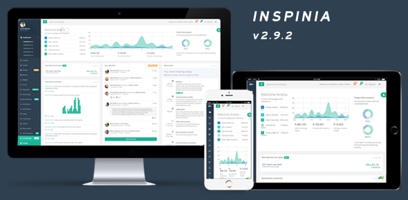 INSPINIA v2.9.3基于html5 bootstrap4 h5后台管理系统模板源码