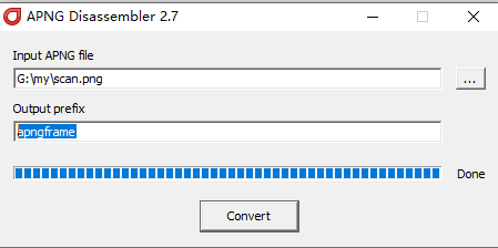 APNG动态图片分离分解反编译工具APNG Disassembler